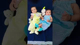 Sia amp Tia during photoshoot for their birthday twinsbaby twins  cute  baby viralvideo [upl. by Ariaj]