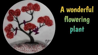 How to draw a wonderful flowering plant ❣️for beginners 🥰art video [upl. by Kinson865]