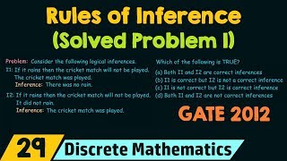 Rules of Inference in Propositional Logic Solved Problem 1 [upl. by Bear]