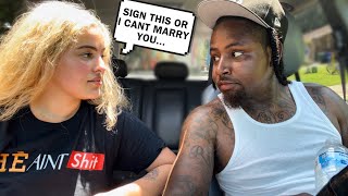 Making My Fiancé Sign A PRENUP Before Marriage Prank [upl. by Sivek467]