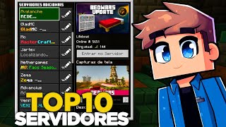 TOP 10 MELHORES SERVIDORES PARA MINECRAFT MCPE E BEDROCK 120121 ATUALIZADO 2024 [upl. by Ahsinna730]