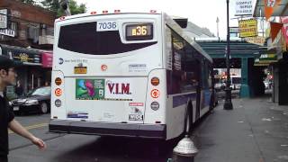 MTA NYCT Bus 2011 Orion VII 3G B36 Bus 7036 at Sheepshead Bay Road [upl. by Hanavas]