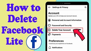 How to delete facebook lite account 2023  how to delete facebook lite id facebook lite app fb lite [upl. by Nothgierc169]