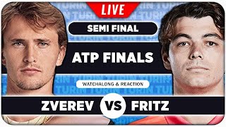 ZVEREV vs FRITZ • ATP Finals 2024 SF • LIVE Tennis Watchalong Stream [upl. by Kitarp851]