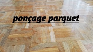 rénovationponçage et vitrification parquet mosaïque [upl. by Idnahs]