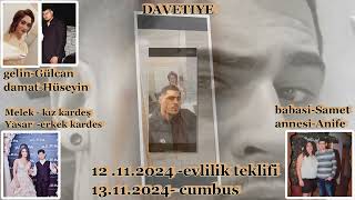 Davetiye Gülcan ve Hüseyin [upl. by Yer]