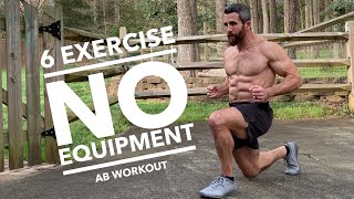 6 Exercise No Equipment Home IsolationQuarantine Ab Workout [upl. by Erdnoed]