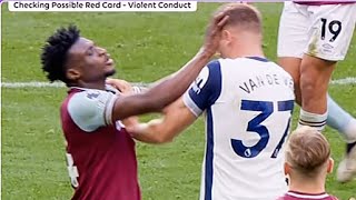 Mohammed Kudus vs Micky van de Ven Red Card Incident vs Tottenham vs Westham United [upl. by Analram]