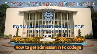 How to apply in FCCU How to get admission in fccu fc college lahoreseek learn succeed [upl. by Yllib]