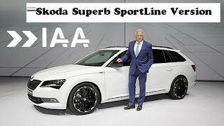 Skoda Superb SportLine Version offering at the 2015 IAA [upl. by Camfort]