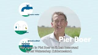 Watervisie Zuiderzeeland  Heemraad Piet Boer [upl. by Tongue]