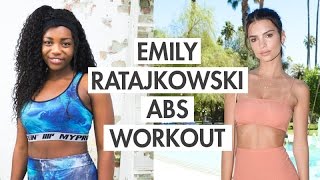 Emily Ratajkowski Inspired Belly Fat Burning  Flat Stomach Workout  Scola Dondo [upl. by Solange]