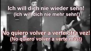 Oomph Ich Will Dich Nie Mehr Sehen  Lyrics AlemánEspañol [upl. by Barris]