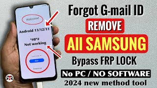 FREE  2024 SAMSUNG FRP Bypass Android 13 100 DONE No 0  No Need Unlock Tool [upl. by Atirhs]