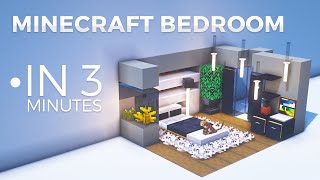 3 Minute Minecraft Bedroom Build Tutorial [upl. by Deanna]