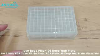 Lyo Bead Filler For 96 Deep Well Plate  PCR Beads Filling Device For 96 Deep Well Plate  Lyobeads [upl. by Ahsyat]