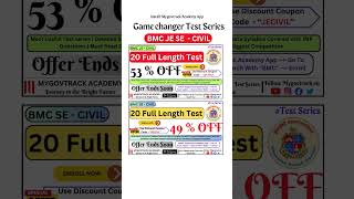 BMC JE SE Civil BMC Civil  Game Changer Test Series  Offer Ending Soon  Mygovtrack Academy App [upl. by Beaudoin652]