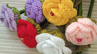 🤩 Tutorial Fácil para Tejer Crochet 🥰 Flores de Crochet ‼️ Tejiendo con Hilda Rosa 🔔 [upl. by Mudenihc75]