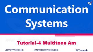 Tutorial 4 Multitone AM  Hindi Urdu  Communication System by Raj Kumar Thenua [upl. by Liamaj470]