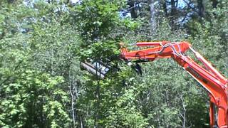 Kubota KX080 Rockhound Mower Demo 2 [upl. by Hubble376]