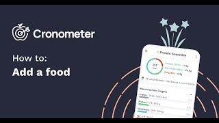 How To Add A Food In Cronometer [upl. by Kellsie]