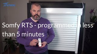 How to program a Somfy RTS motor in less than 5 minutes [upl. by Kcirred246]