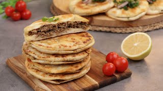 Arayes  lebanese meat stuffed pita bread easy amp delicious recipeASMR [upl. by Nihs]