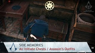 Assassins Creed Unity  Side Memories  All Initiate Chests [upl. by Bloom]