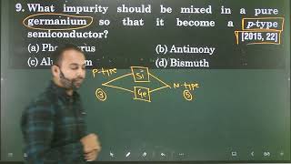 Q9 Semiconductor Electronics  What impurity should be mixed in a pure germanium so that it become [upl. by Erik]