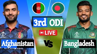 BAN VS AFG LIVE 3RD ODI  Live Cricket Match Today  Bangladesh vs Afghanistan Score [upl. by Xylia825]