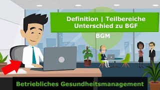 Betriebliches Gesundheitsmanagement BGM  Basic Infos Unterschied zu BGF und Teilbereiche [upl. by Lombardo]