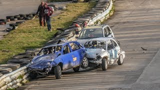 Banger Racing Angmering Oval Raceway CB Contact 17032019 [upl. by Rawdon]