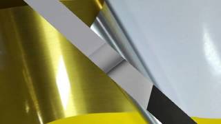 metalized brush gold polyester film for offset printing [upl. by Leanard]