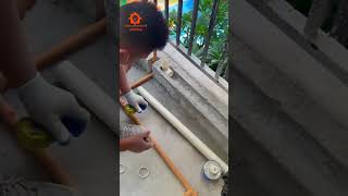 Plumbing pvc drain line installation method plumbing professionalplumbing pvc [upl. by Lorie]