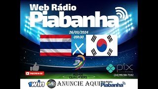 TAILÂNDIA X COREIA DO SUL  NARRAÇÃO AO VIVO  ELIMINATÓRIAS DA COPA  ÁSIA  26032024 [upl. by Jarrell]