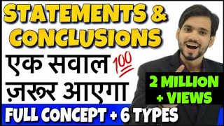 Best Statement and Conclusion Reasoning Tricks  DSSSB RRB Group D Bank PO KVS CTET [upl. by Colan]