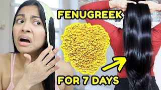 FENUGREEK for 7 days Grow the thickest hair ever before amp after results [upl. by Emanuele]