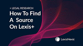 How To Find A Source on Lexis [upl. by Brantley]