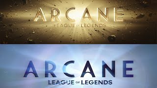 Arcane Season 1 Opening and 2 Opening Comparison [upl. by Nations]