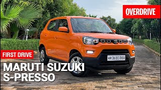 Maruti Suzuki SPresso  FIrst Drive  OVERDRIVE [upl. by Aehc]