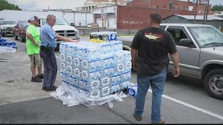 Water giveaway behind flooding in Chattooga County [upl. by Qahsi]