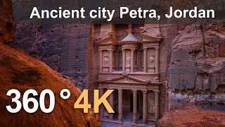 360 video Ancient city Petra Jordan 4K aerial video [upl. by Sedicla]