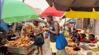 I ate Haitian Rice And Beans at the Street Market in Cap Haitien [upl. by Andie]