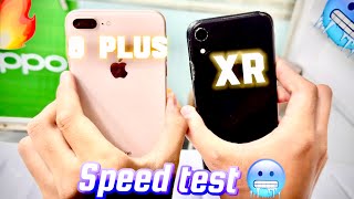 IPHONE 8 plus VS IPHONE XR 🔥 SPEED TEST 🥶 [upl. by Shaylynn]