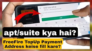 APTSUITE KYA HAIN  FREE FIRE AND BGMI MEIN PAYMENT PAGE KAISE FILL KAREIN [upl. by Euginom]