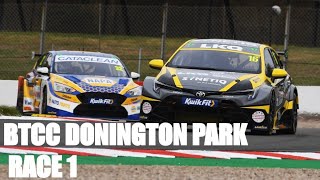 BTCC Race 1  Donington Park National 2024 [upl. by Anelat327]