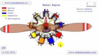 How a Radial Engine Works [upl. by Anelad452]