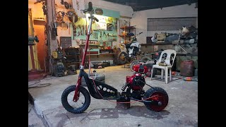 Custom Goped Mounted with TD40 Kawasaki Grass Cutter Engine DIY part 2 [upl. by Palla]