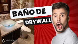 😱🤯 ¿Cómo hacer un BAÑO 🚽 con TABLAROCA 👷‍♂️ BARATO Y RÁPIDO 👨‍🔧 😉👍 [upl. by Nivart]