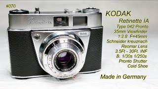 Kodak Retinette IA 1961 [upl. by Namien]